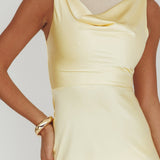 Venus Rising Sleeveless Cowl Neck Maxi Dress Butter