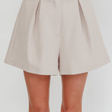Galisse Wide Leg Shorts Cream