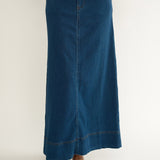 Kaelis Pocket Maxi Skirt Denim
