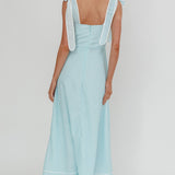 Averin Tied Shoulder Maxi Dress Flower Mint