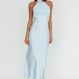 Kaivira Halterneck Maxi Dress Ice Blue
