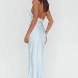 Kaivira Halterneck Maxi Dress Ice Blue