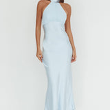 Kaivira Halterneck Maxi Dress Ice Blue