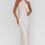 Kaivira Halterneck Maxi Dress Pink