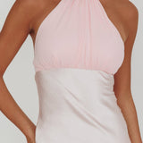 Kaivira Halterneck Maxi Dress Pink