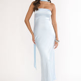 Lior Detachable Shoulder Maxi Dress Blue