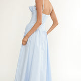 Pailin Frill Bust Maxi Dress Blue