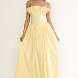 Pailin Frill Bust Maxi Dress Butter