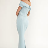 Maelie Column Maxi Skirt Blue