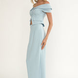 Maelie Column Maxi Skirt Blue