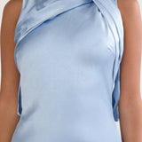 Levinia Draped Back Maxi Dress Blue