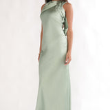 Levinia Draped Back Maxi Dress Pistachio