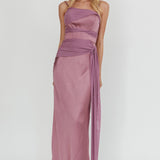 Wysandra Knot Detail Maxi Dress Grape