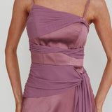 Wysandra Knot Detail Maxi Dress Grape