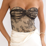 Valoria Lace Bodice Maxi Dress Oyster