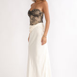 Valoria Lace Bodice Maxi Dress Oyster