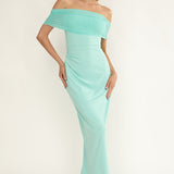 Love Languages Off-Shoulder Maxi Dress Mint