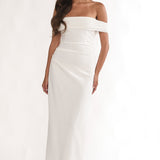 Love Languages Off-Shoulder Maxi Dress White