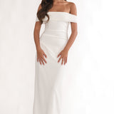 Love Languages Off-Shoulder Maxi Dress White