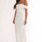 Love Languages Off-Shoulder Maxi Dress White