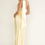 Alvara Crossover Halterneck Maxi Dress Butter