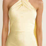 Alvara Crossover Halterneck Maxi Dress Butter