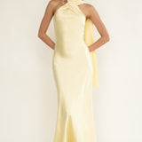 Alvara Crossover Halterneck Maxi Dress Butter