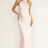 Alvara Crossover Halterneck Maxi Dress Pink