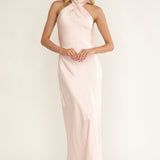 Alvara Crossover Halterneck Maxi Dress Pink