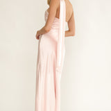Alvara Crossover Halterneck Maxi Dress Pink