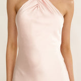 Alvara Crossover Halterneck Maxi Dress Pink