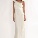 Doloros Drape Accent Maxi Dress Oyster