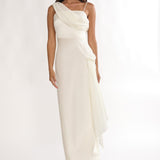Doloros Drape Accent Maxi Dress Oyster