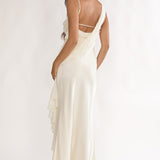 Doloros Drape Accent Maxi Dress Oyster