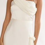 Doloros Drape Accent Maxi Dress Oyster