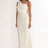 Doloros Drape Accent Maxi Dress Oyster