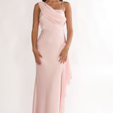 Doloros Drape Accent Maxi Dress Pink