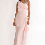 Doloros Drape Accent Maxi Dress Pink