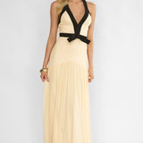 Aven Halter Bow Maxi Dress Butter