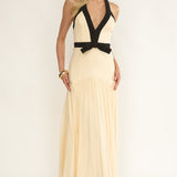 Aven Halter Bow Maxi Dress Butter