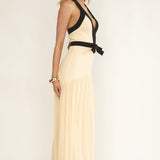 Aven Halter Bow Maxi Dress Butter