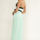Aven Halter Bow Maxi Dress Mint