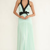 Aven Halter Bow Maxi Dress Mint