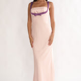 Elowra Bow Bust Maxi Dress Pink