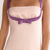 Elowra Bow Bust Maxi Dress Pink