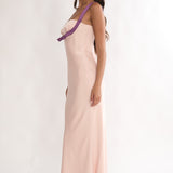 Elowra Bow Bust Maxi Dress Pink