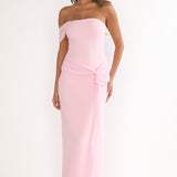 Chiavari Waist Drape Maxi Dress Pink