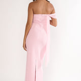 Chiavari Waist Drape Maxi Dress Pink