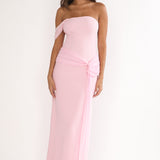 Chiavari Waist Drape Maxi Dress Pink
