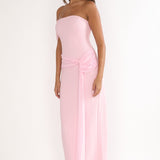 Chiavari Waist Drape Maxi Dress Pink